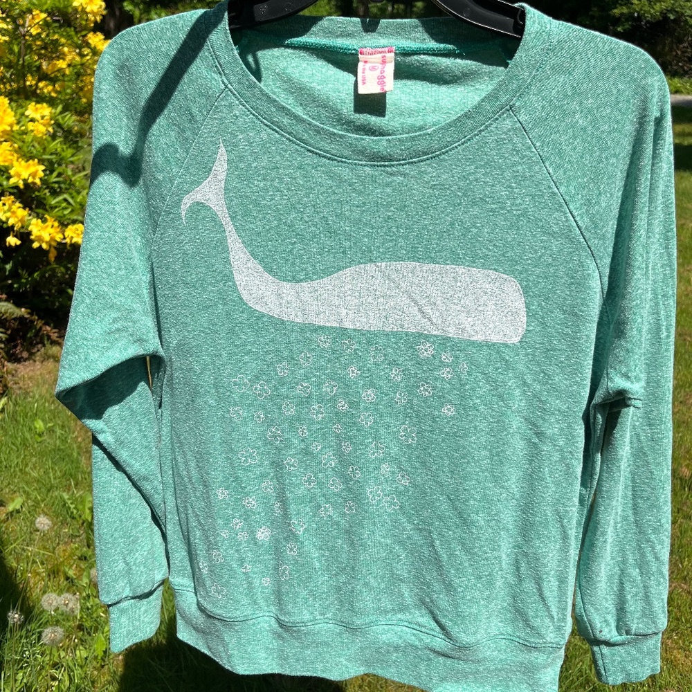 Cute Floral Whale Sweatshirt (M)